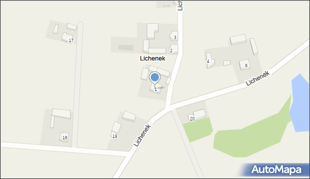 Lichenek, Lichenek, 1, mapa Lichenek