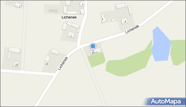 Lichenek, Lichenek, 20, mapa Lichenek