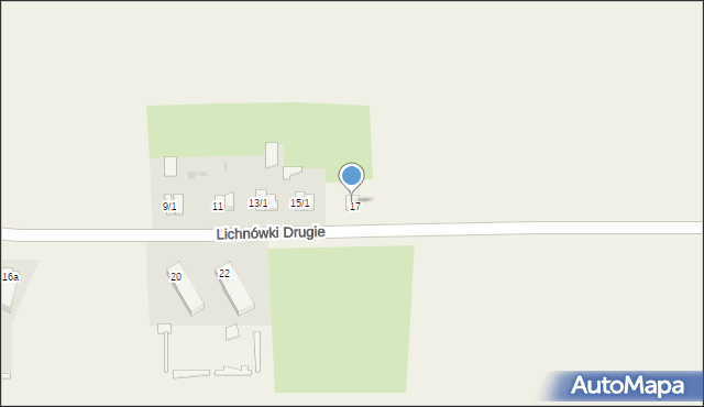Lichnówki Drugie, Lichnówki Drugie, 17/1, mapa Lichnówki Drugie