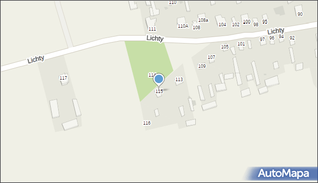 Lichty, Lichty, 115, mapa Lichty