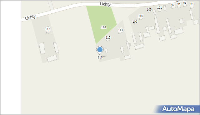 Lichty, Lichty, 116, mapa Lichty