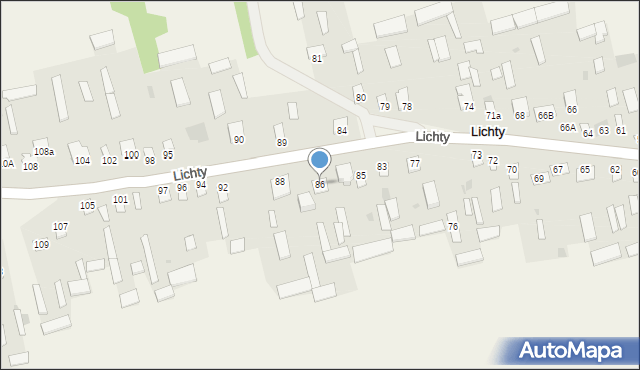 Lichty, Lichty, 86, mapa Lichty