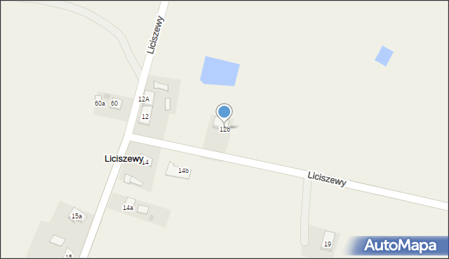Liciszewy, Liciszewy, 12b, mapa Liciszewy