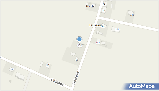 Liciszewy, Liciszewy, 15a, mapa Liciszewy