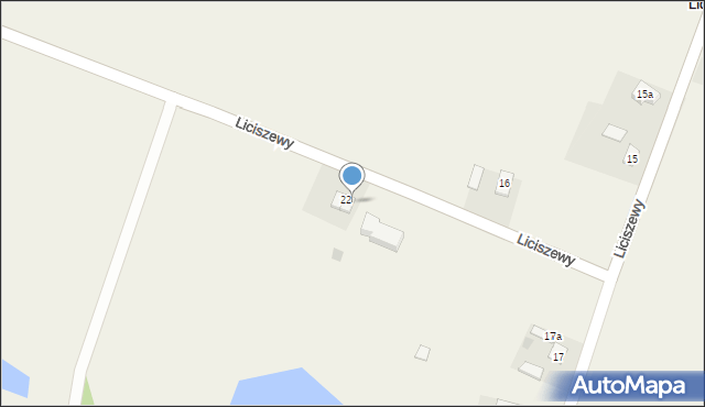 Liciszewy, Liciszewy, 22a, mapa Liciszewy