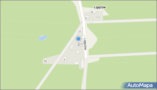 Ligęzów, Ligęzów, 10, mapa Ligęzów