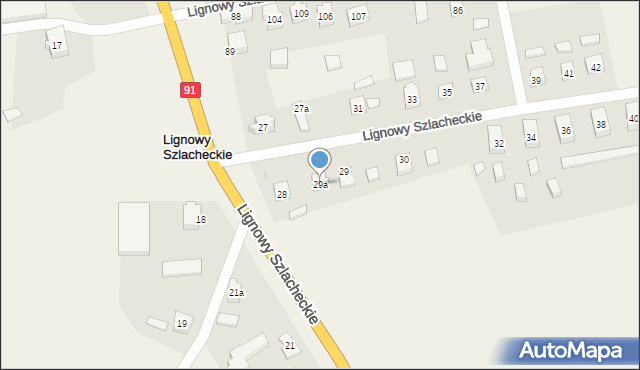 Lignowy Szlacheckie, Lignowy Szlacheckie, 29a, mapa Lignowy Szlacheckie