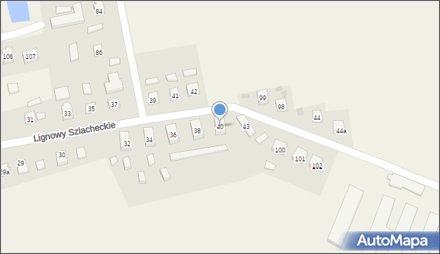 Lignowy Szlacheckie, Lignowy Szlacheckie, 40, mapa Lignowy Szlacheckie