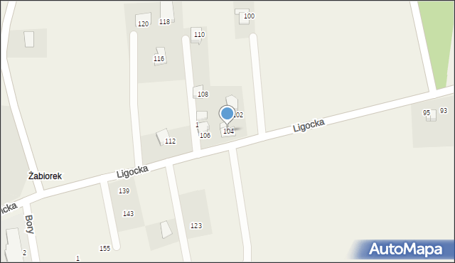 Ligota, Ligocka, 104, mapa Ligota