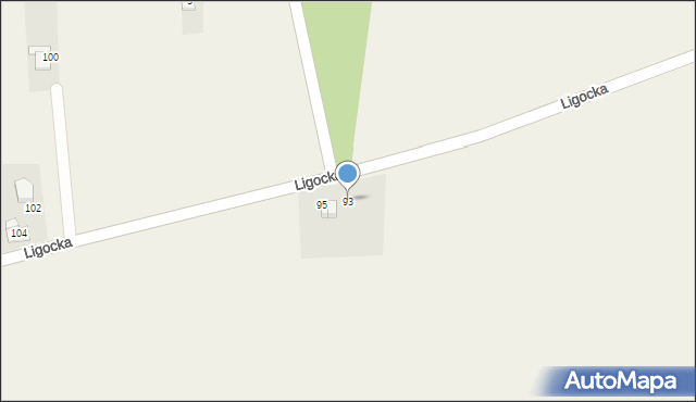Ligota, Ligocka, 93, mapa Ligota