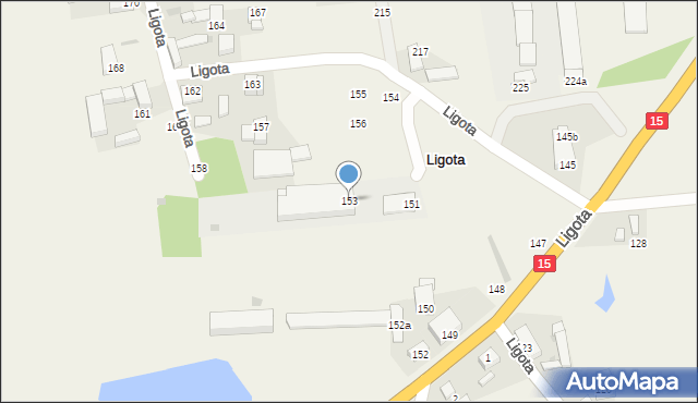 Ligota, Ligota, 153, mapa Ligota