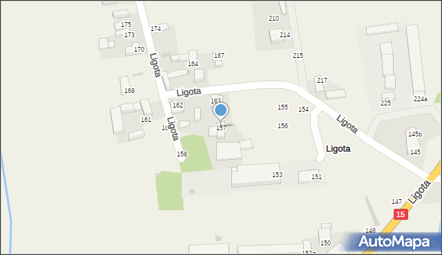 Ligota, Ligota, 157, mapa Ligota