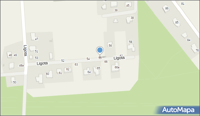 Ligota, Ligota, 55, mapa Ligota