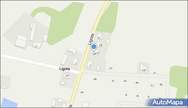 Ligota, Ligota, 1A, mapa Ligota