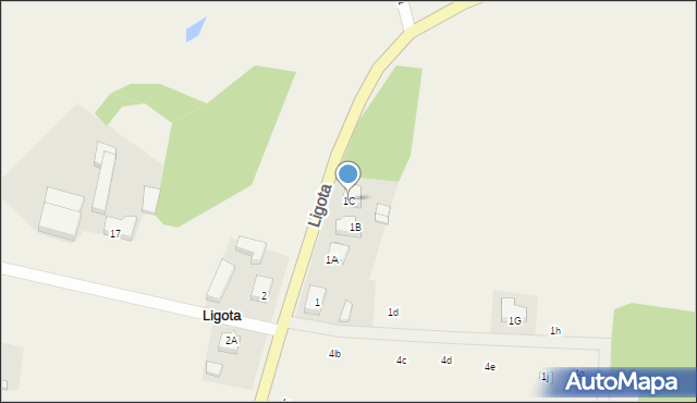 Ligota, Ligota, 1C, mapa Ligota