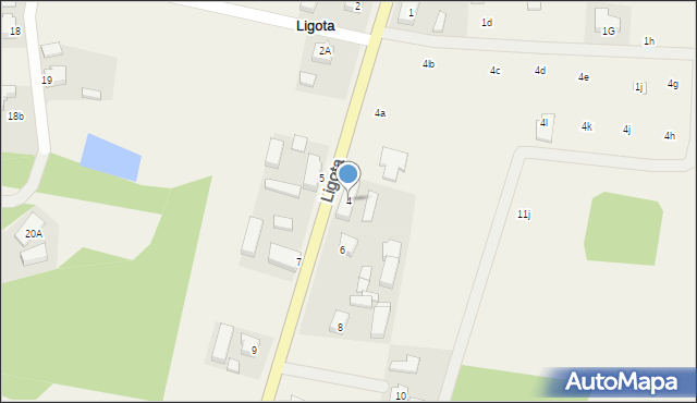 Ligota, Ligota, 4, mapa Ligota