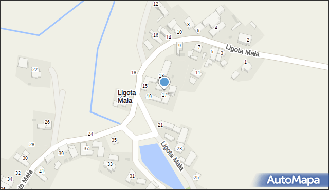 Ligota Mała, Ligota Mała, 17, mapa Ligota Mała