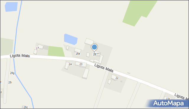 Ligota Mała, Ligota Mała, 18, mapa Ligota Mała