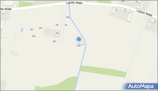 Ligota Mała, Ligota Mała, 26c, mapa Ligota Mała