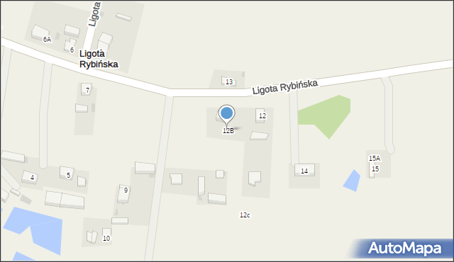 Ligota Rybińska, Ligota Rybińska, 12B, mapa Ligota Rybińska