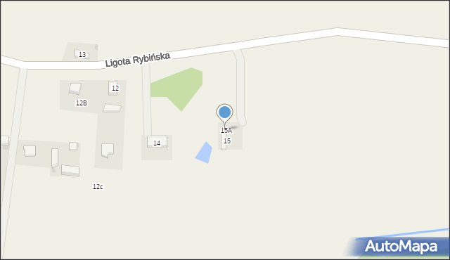 Ligota Rybińska, Ligota Rybińska, 15A, mapa Ligota Rybińska