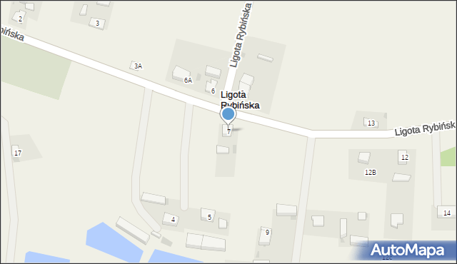 Ligota Rybińska, Ligota Rybińska, 7, mapa Ligota Rybińska