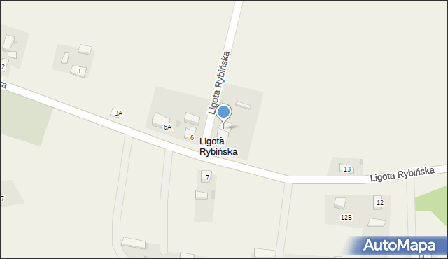 Ligota Rybińska, Ligota Rybińska, 8A, mapa Ligota Rybińska