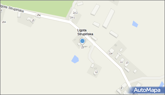 Ligota Strupińska, Ligota Strupińska, 13, mapa Ligota Strupińska