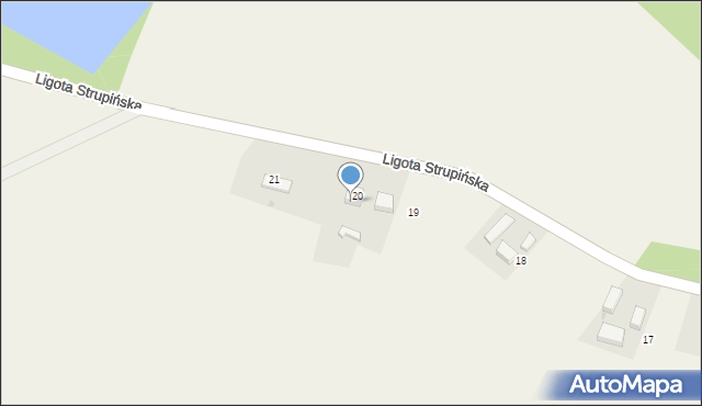 Ligota Strupińska, Ligota Strupińska, 20a, mapa Ligota Strupińska