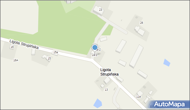 Ligota Strupińska, Ligota Strupińska, 24-1, mapa Ligota Strupińska