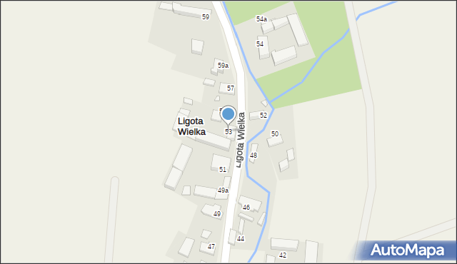 Ligota Wielka, Ligota Wielka, 53, mapa Ligota Wielka