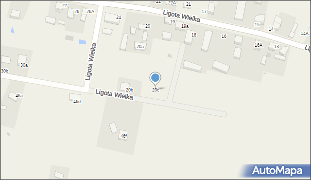 Ligota Wielka, Ligota Wielka, 20c, mapa Ligota Wielka