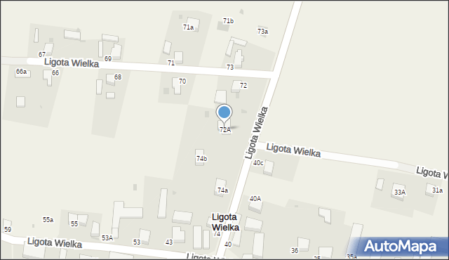 Ligota Wielka, Ligota Wielka, 72A, mapa Ligota Wielka