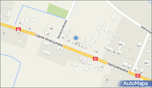 Ligota Wołczyńska, Ligota Wołczyńska, 10, mapa Ligota Wołczyńska