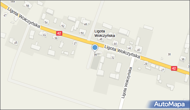 Ligota Wołczyńska, Ligota Wołczyńska, 35, mapa Ligota Wołczyńska