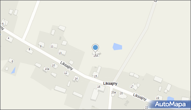 Liksajny, Liksajny, 15A, mapa Liksajny