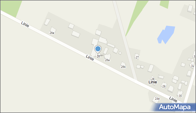 Linie, Linie, 26, mapa Linie