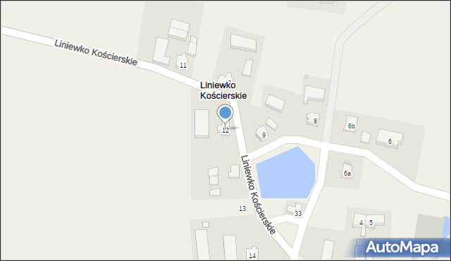 Liniewko Kościerskie, Liniewko Kościerskie, 12, mapa Liniewko Kościerskie