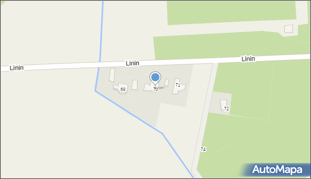 Linin, Linin, 70, mapa Linin