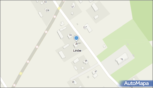 Linów, Linów, 46, mapa Linów