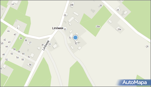 Linówek, Linówek, 32, mapa Linówek