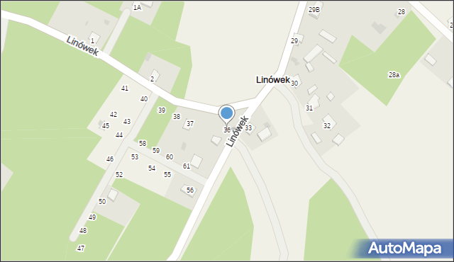 Linówek, Linówek, 36, mapa Linówek