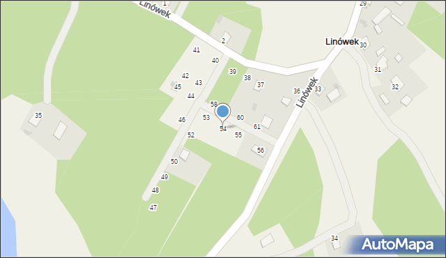 Linówek, Linówek, 54, mapa Linówek