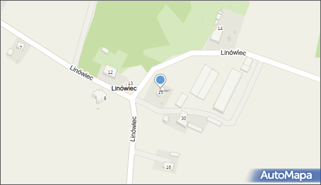 Linówiec, Linówiec, 15, mapa Linówiec