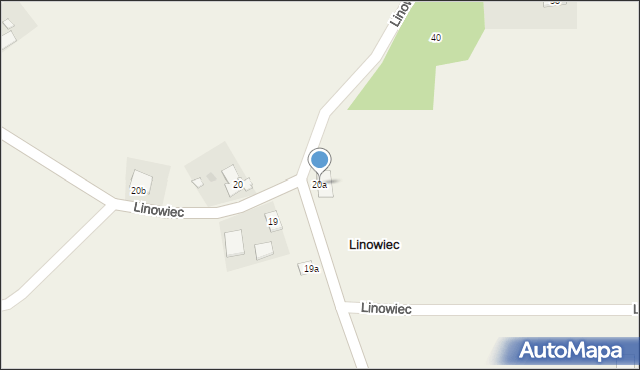 Linowiec, Linowiec, 20a, mapa Linowiec