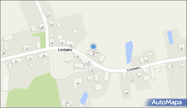 Linówko, Linówko, 12, mapa Linówko