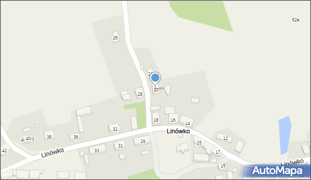 Linówko, Linówko, 20, mapa Linówko