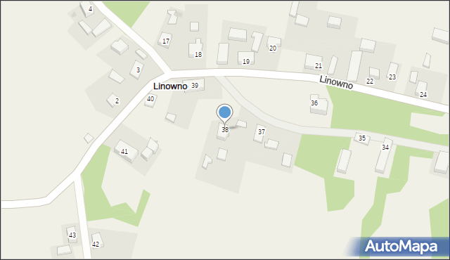 Linowno, Linowno, 38, mapa Linowno
