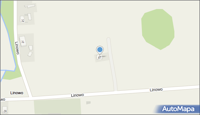 Linowo, Linowo, 87, mapa Linowo