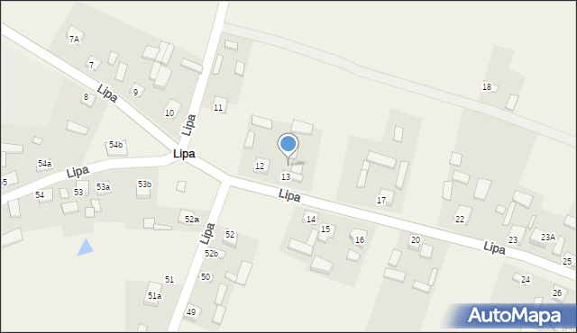 Lipa, Lipa, 13A, mapa Lipa